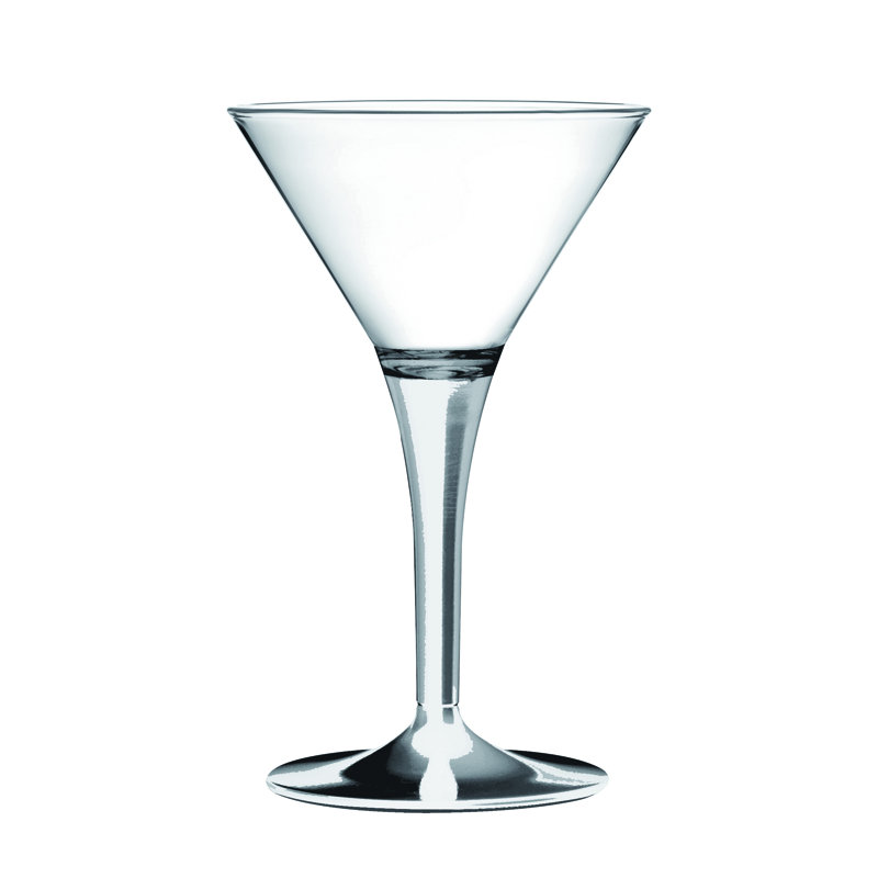 Polycarbonate Martini Glass - 6 Pieces, Clear
