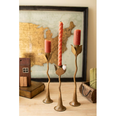 Ensemble de trois porte-bougies - Tulipes