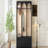 Farmhouse Wooden Style Hall Tree with Arched Design, Elegant Entryway Bench with Retro Hooks, Rustic Coat Rack & Shoe Organizer with Drawers for Mudroom, Living Room, Black-1124751811