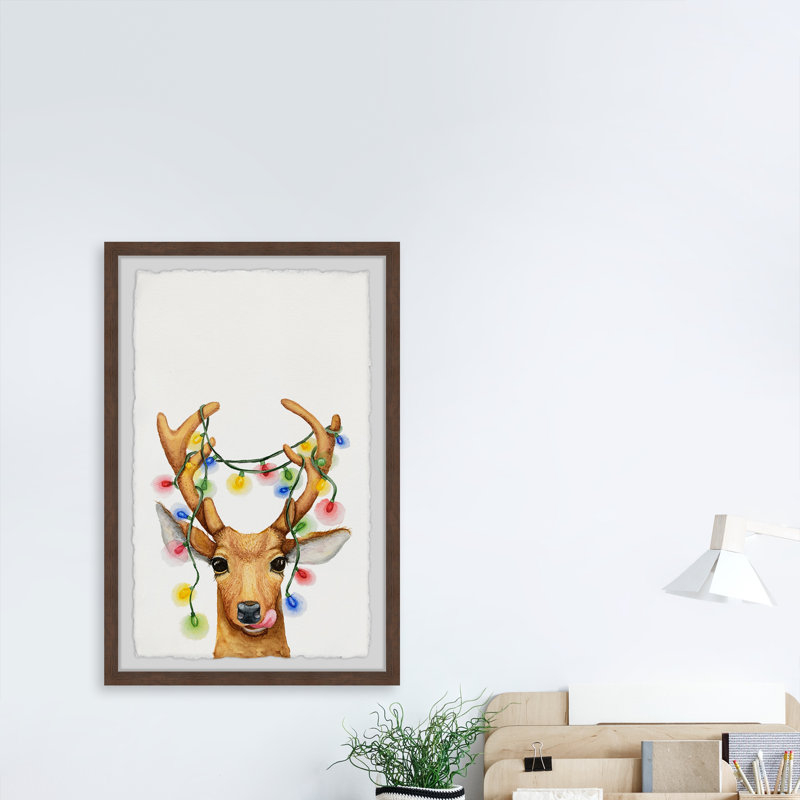 Antler Décor - Single Picture Frame Painting, 91cm H x 61cm W x 3.81cm D