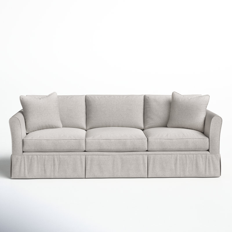 Shelby 82'' Upholstered Sofa, Drusky Ivory Sustain® Basketweave