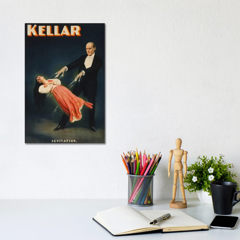 Kellar: Levitation Of Princess Karnac Vintage Magic Poster - Wrapped Canvas Print, 20.32 cm H x 30.48 cm W