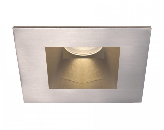 Garniture encastrée carrée DEL 2,875 "Tesla, Nickel brossé