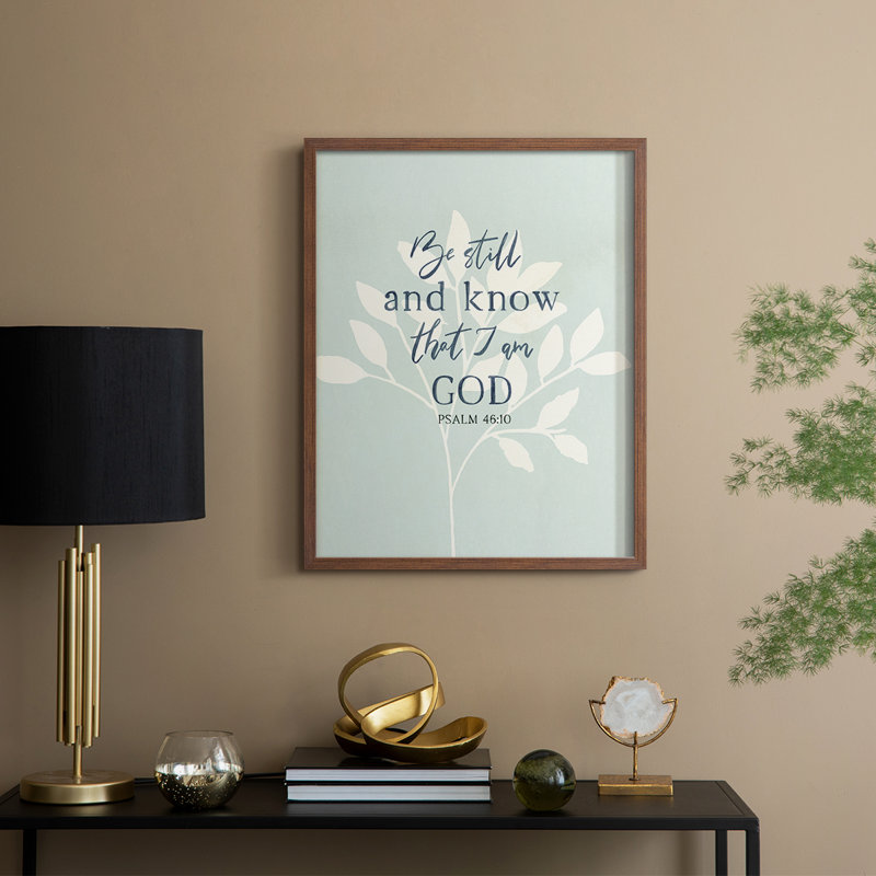Be Still Framed Print - Solid Wood