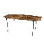 Grenville 100 cm Free Form Wood Top Dining Table with Iron Base