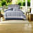 Elegant Navy Bedding Sets, Polyester Jacquard Comforter, Traditional Style