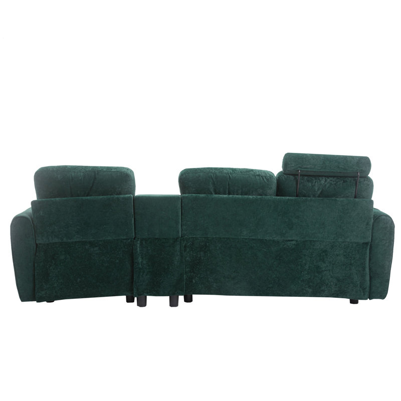 Canapé modulaire de rangement UNI, Polyester émeraude