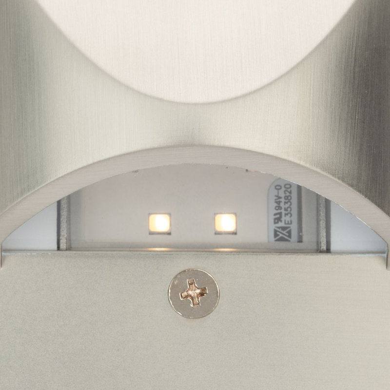 Brushed Nickel Dimmable LED Step Light with Gasketed Lens