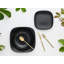 Magic Black Square 12 Piece Bone China Dinnerware Set, Service for 4