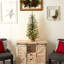 Artificial Christmas Tree with 50 Clear LED Lights Set in A Burlap Base