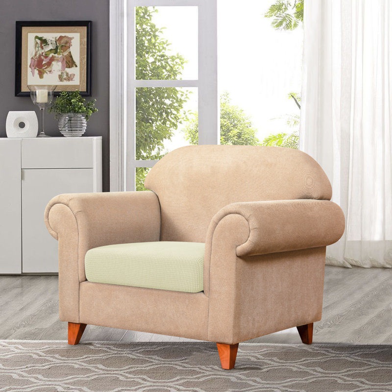 Box Cushion Armchair Slipcover, Ivory