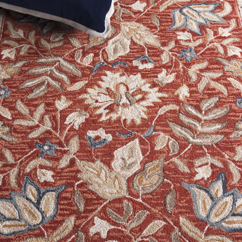 Tapis oriental en laine crocheté à la main Brayton, Rectangle 3 pi 9 po x 5 pi 9 po