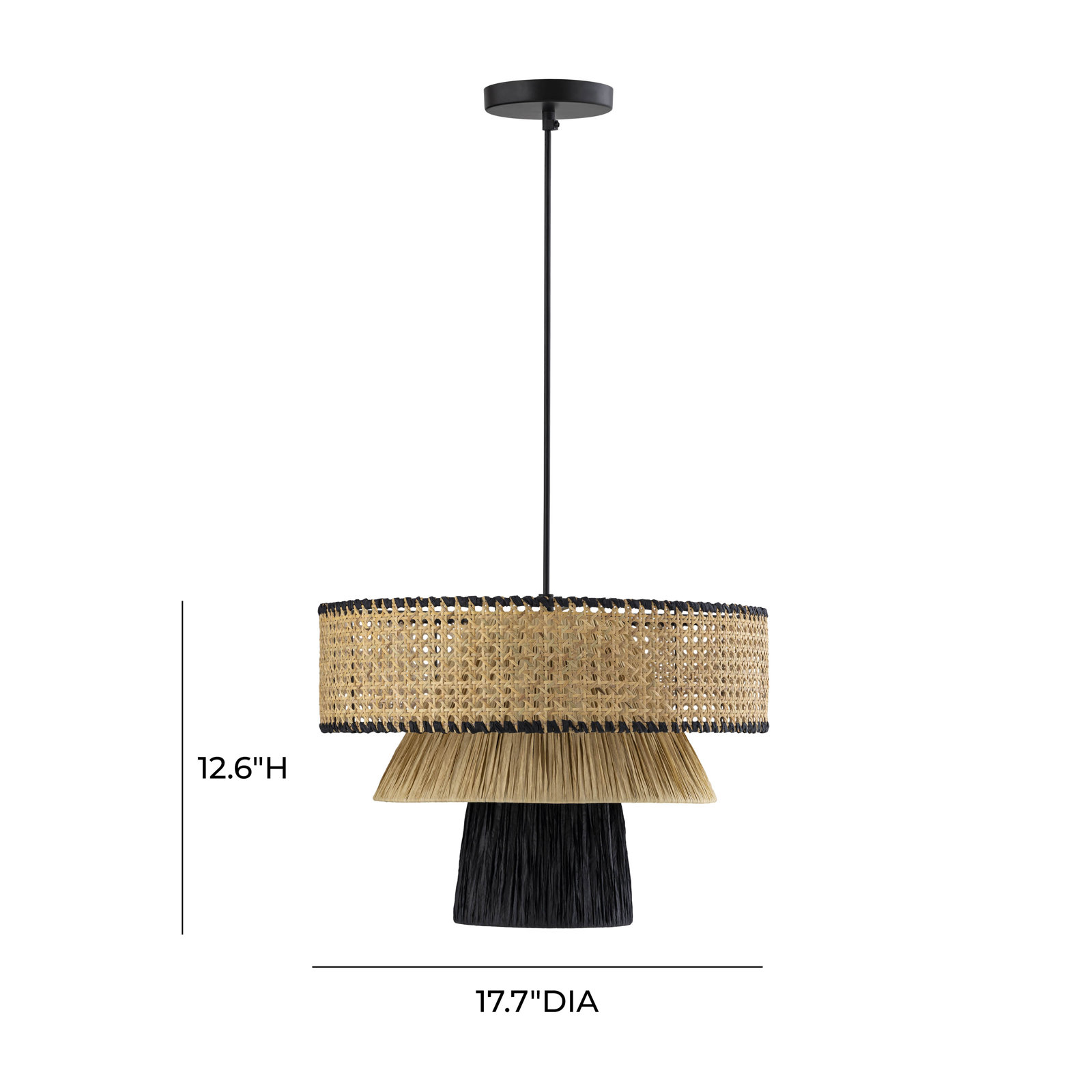 Martina Single Light Rattan Pendant