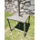 Square Metal Outdoor Side Table With Umbrella Hole , 18.11'' in. W 18.11'' in. D