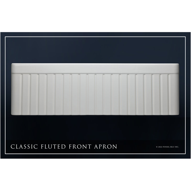 Luxury Solid Fireclay Farmhouse Sink, Brushed Brass Accessories