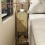 Space-Saving Narrow Nightstand with 2 Drawers and Open Storage-678710765