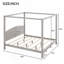 Lit plateforme à baldaquin en bois avec pieds de support-23710240