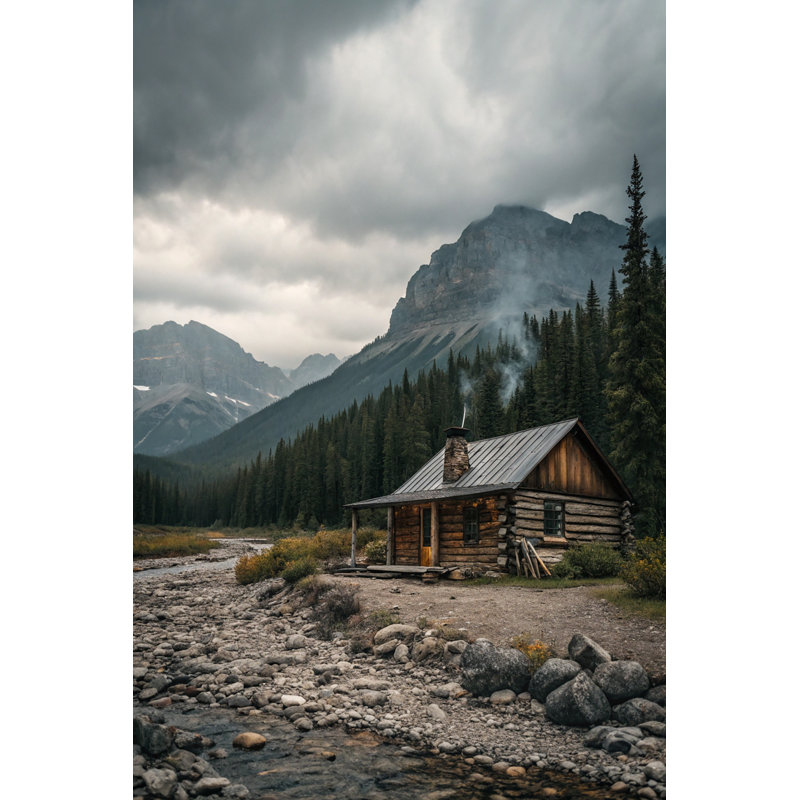 Art mural sur toile Tranquil Mountain Lake, H 16 po x l 12 po