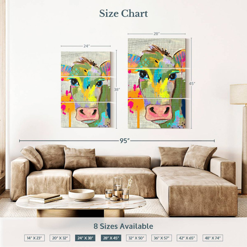 Brampt Cow Neon, 38" H x 24" W