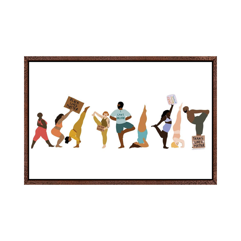 Black Lives Matter 1 Piece Wall Art on Canvas, 101.6cm H x 152.4cm W x 3.81cm D, Brown Framed