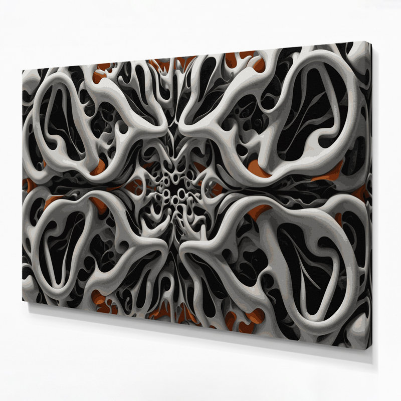 Art mural sur toile Biomorphic Abstraction 83, H 11 po x l 14 po