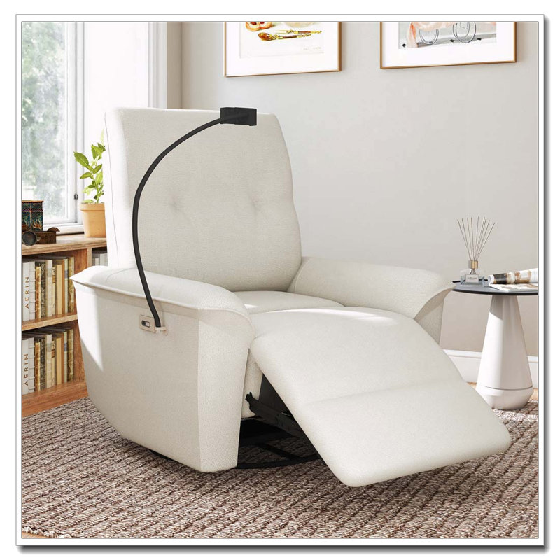 270° Power Swivel Rocker Recliner Chair, Beige