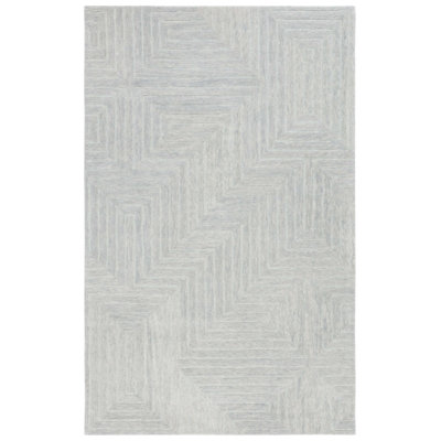 Chatham Hand Tufted Wool Cotton Abstract Rug in Blue