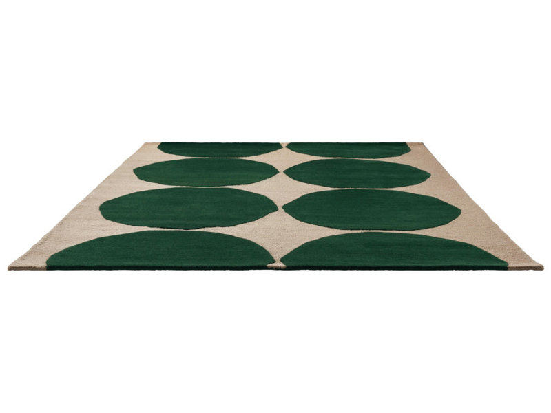 Hand Tufted Geometric Area Rug in Green