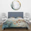 Ensemble de housse de couette orange et bleu sarcelle brillant-1549189404