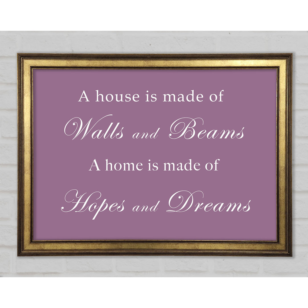 Home Quote Walls N Beams Hopes N Dreams Gerahmter Druck