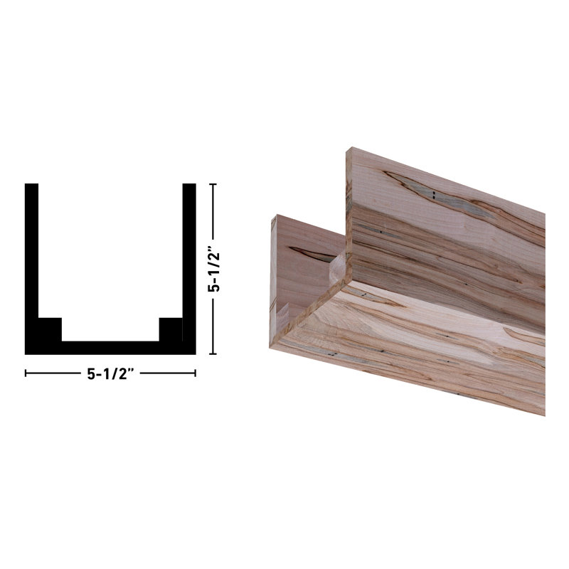 Rustic Box Beam Ambrosia Maple, 5.5" H x 5.5" W x 92" D