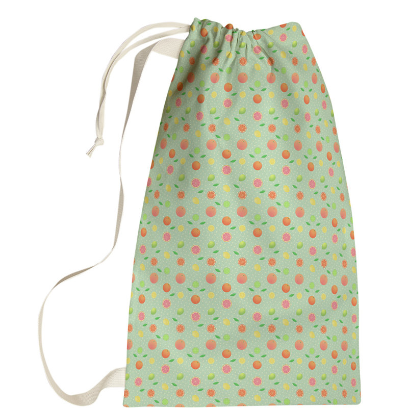 Sac à linge à fruits à agrumes, Grand (H 76,5 po x l 29,5 po x P 1,5 po), Vert clair