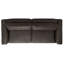 Canapé à accoudoirs carrés en cuir véritable 94,5 po