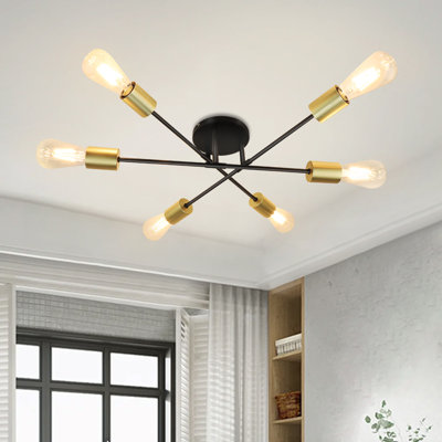 Plafonnier semi-encastré 6 lumières 15,94 po Chalres