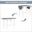 Ensemble de table de salle à manger extensible à abattants avec 2 chaises rembourrées pour petits espaces, tissu blanc et gris