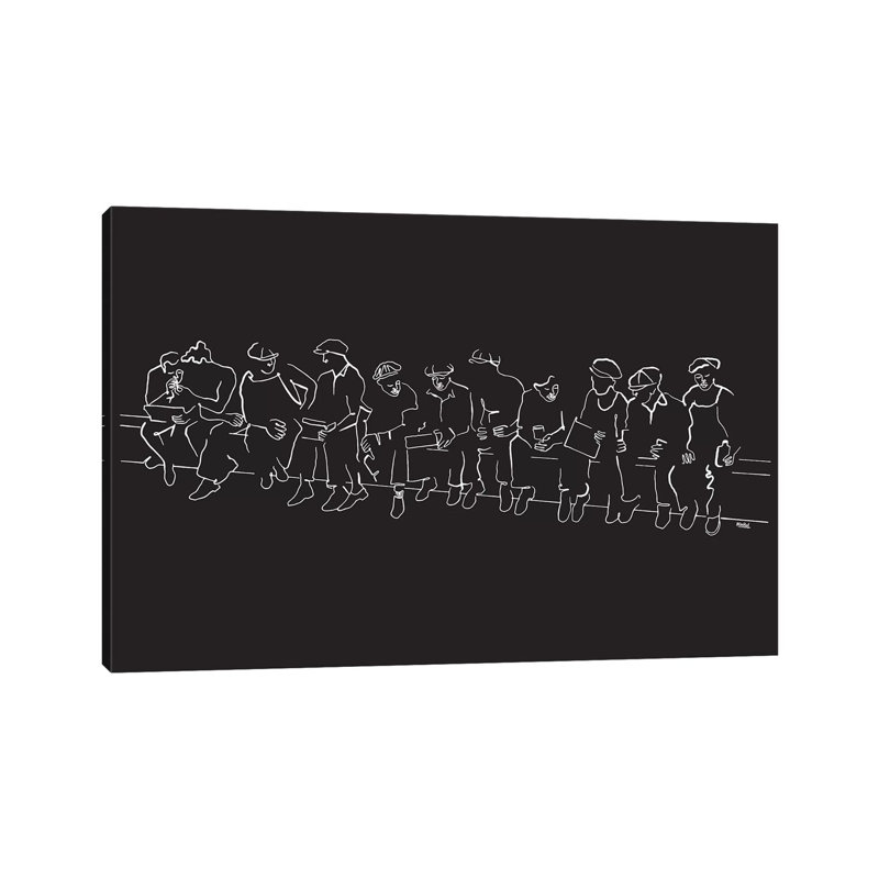 Lunch Atop a Skyscraper 1 Piece Wrapped Canvas Wall Art, 20.32 cm H x 30.48 cm W