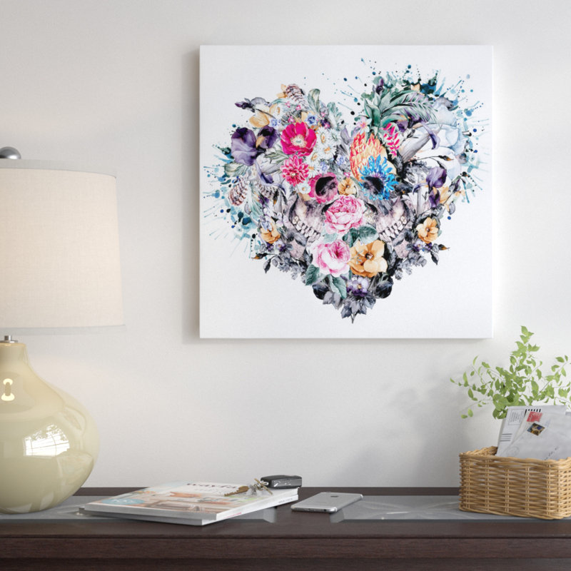 «Floral Forever», impression sur toile, H 12 po x l 12 po x P 0,75 po, Pas de tapis, Toile tendue
