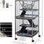 Cage métallique pour petits animaux en métal, pour furets, planeurs à sucre, avec, 4 plateaux amovibles, nettoyage simple, gris: portes faciles d'accès, chinchillas, furets