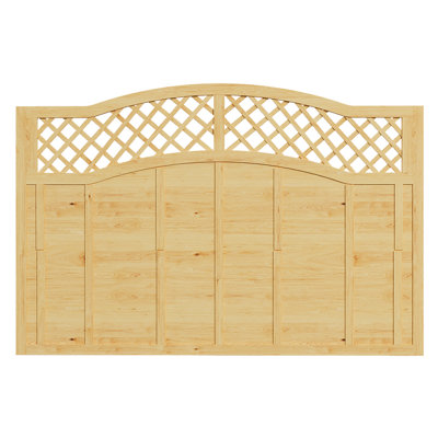 120 cm H x 180 cm W Solid Wood Fence Panels Fencing