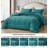Washed Microfiber Bedding Honeycomb Comforter Set-89229420-81915325