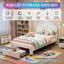 Smart LED White Velvet Bed Frame With Storage Drawers, Scalloped Petal Headboard & App Control, European Single (90X200cm) & Double (140X200cm)-1450362949