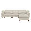 Canapé modulaire en cuir véritable 5 pièces l 126,8 po Solena-1880937021