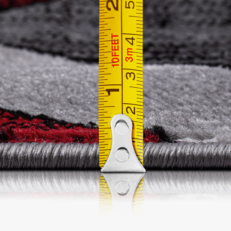 Cassien Dhurrie Red Rug, Rectangle 200 x 290cm