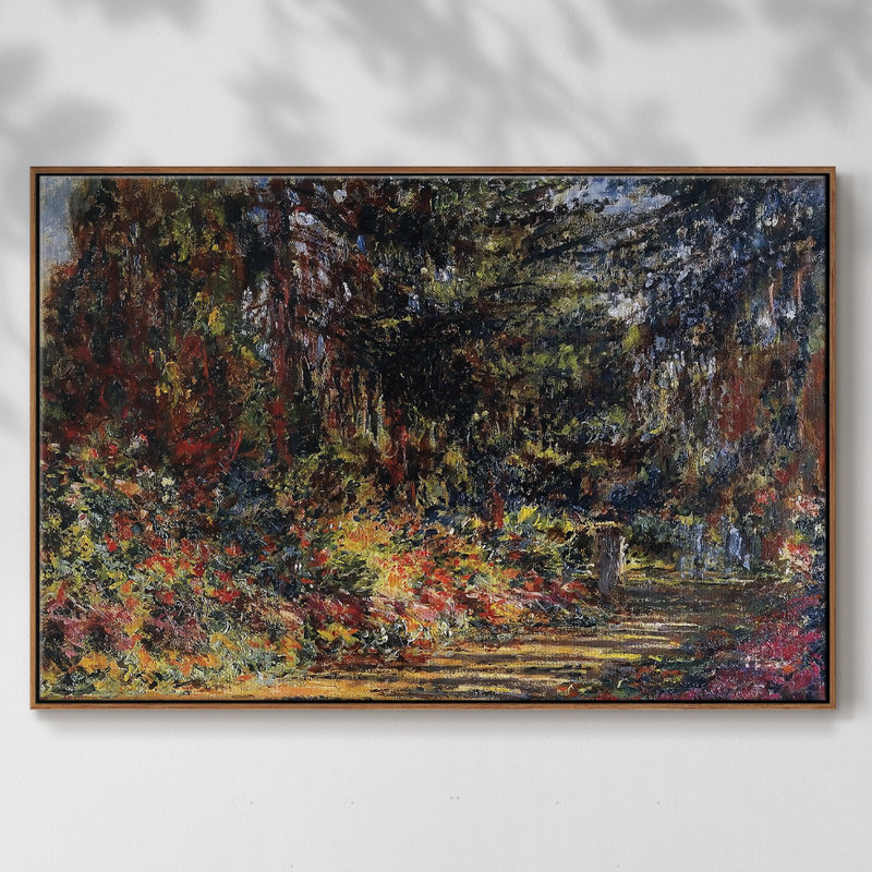 Chemin à Giverny, 1902, H 17 po x l 25 po x P 2 po, Noyer