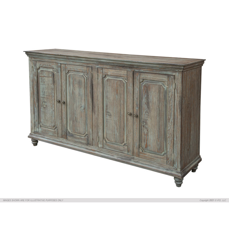 Cessily 71.25'' Solid Wood Console Table, Aged Green