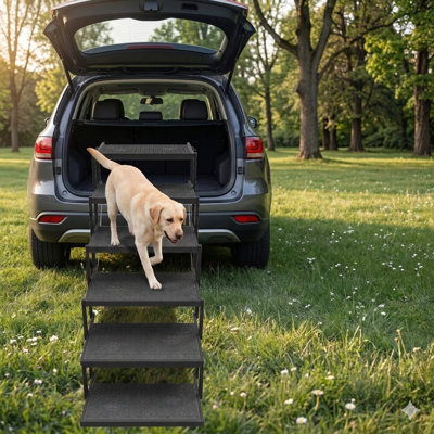 Escalier canin pour voiture, marche pour chien avec capacité de charge accrue, escalier pour chien de grande taille, marche pour animal, 6 marches