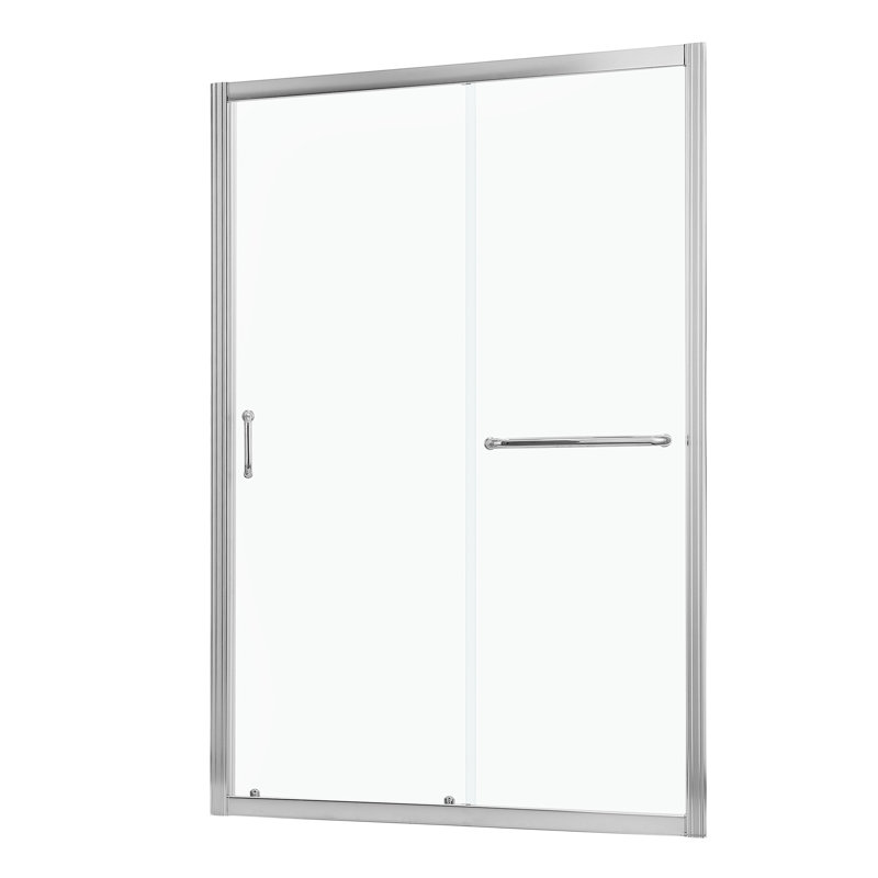 Sophisticated Shower Door 60" W X 72"H Single Sliding Bypass Shower Enclosure, Chrome