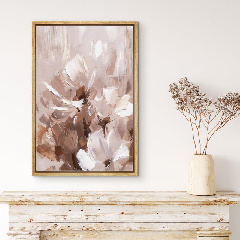 «Abstract Floral Soft Pastel Tones Illustration», Naturel, H 36 po x l 24 po