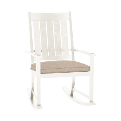 Chaise berçante extérieure à lattes Club Wrought