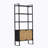 Natural Rattan Cabinet Door Storage Bookshelf, Dual-Function Open Display And Closed Storage For Modern Living Spaces